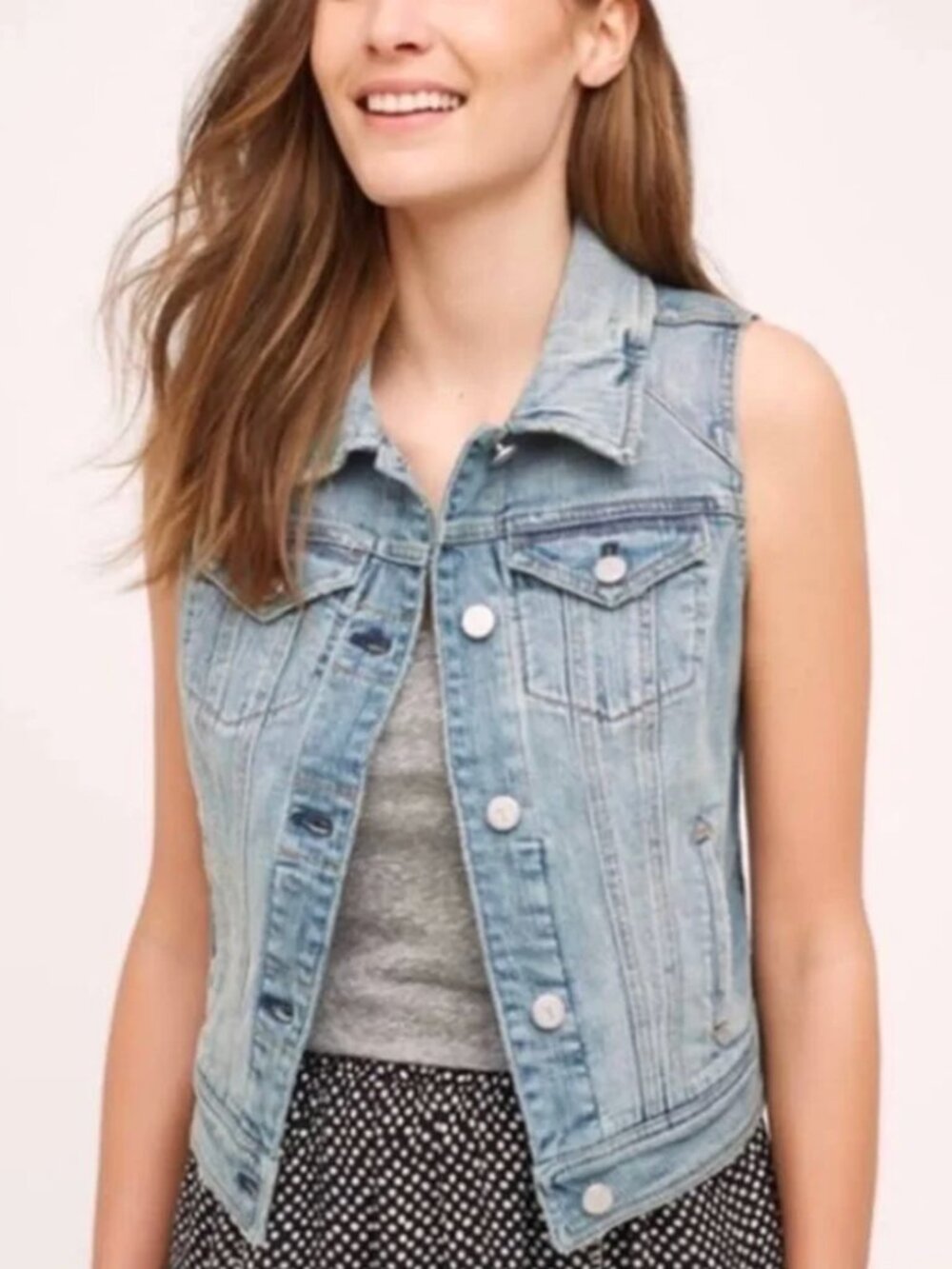 Anthropologie Pilcro and the Letterpress Denim Vest